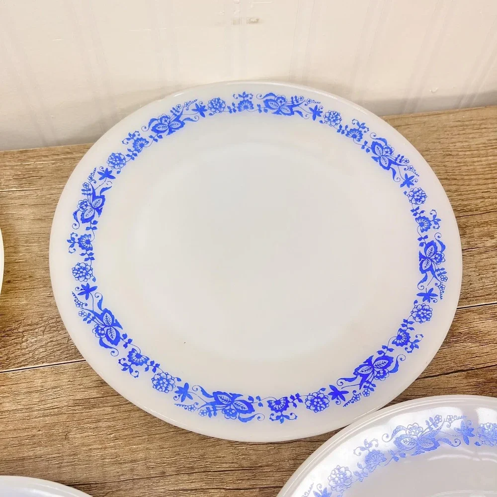 Vintage Floral Dessert Plates - Set of 6 -‎ Termo-Rey Blue Danube Flowers